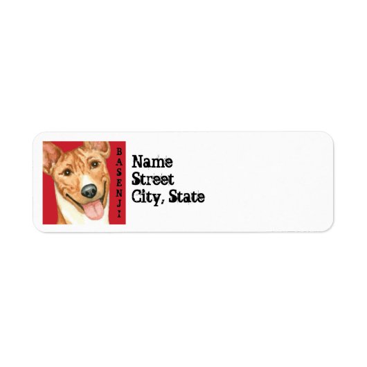 Basenji色のブロック ラベル (正面)