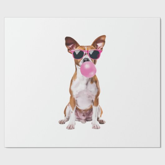 Basenji ラッピングペーパー (フラット)