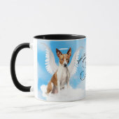 Basenji Angel Dog Heaven Personalized Memorial マグカップ (左)