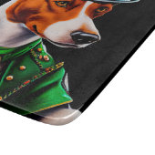 Basenji Dogバイクを運転する聖パトリックの日 カッティングボード (角)
