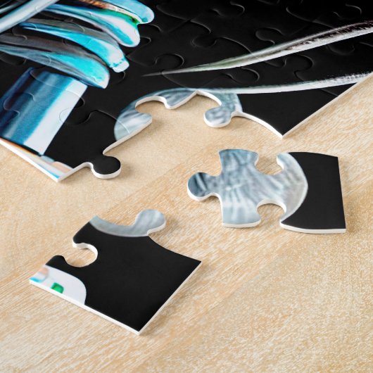 Basenji Dogバイクを運転する聖パトリックの日 ジグソーパズル (側面)