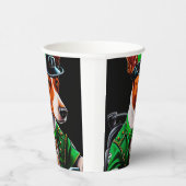 Basenji Dogバイクを運転する聖パトリックの日 紙コップ (右)