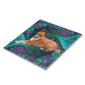 Basenji Dog  タイル (側面)