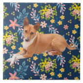 Basenji Dog タイル (正面)