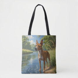 Basenji Elegant Shoulder Tote Bag トートバッグ