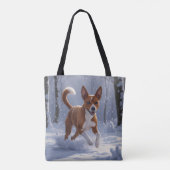 Basenji Elegant Shoulder Tote Bag トートバッグ (裏面)