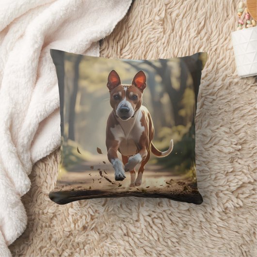 Basenji Elegant Throw Pillow クッション (ブランケット)