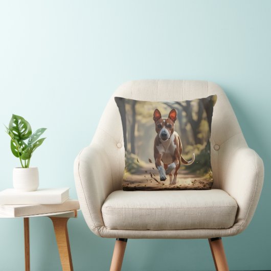 Basenji Elegant Throw Pillow クッション (椅子)