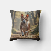 Basenji Elegant Throw Pillow クッション (裏面)