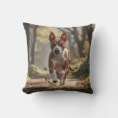 Basenji Elegant Throw Pillow クッション (正面)