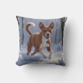 Basenji Elegant Throw Pillow クッション (正面)
