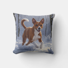 Basenji Elegant Throw Pillow クッション