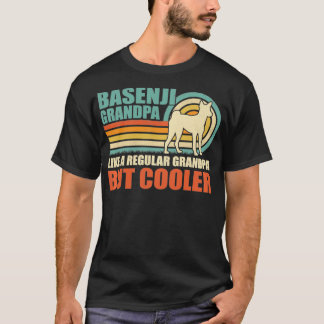 Basenji Grandpa Funny Vintage Retro Basenji Dog Fa Tシャツ