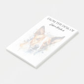 Basenji Lover Monogrammed Dog ポストイット (アングル)