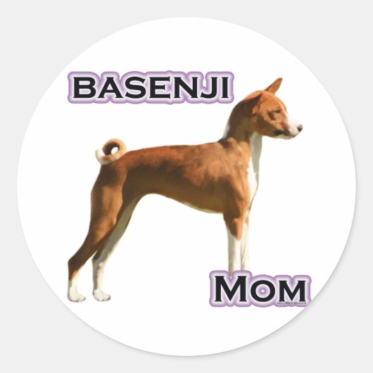 Basenji Mom 4 – シール (正面)