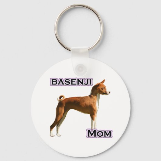 Basenji Mom 4 - Keychain キーホルダー (正面)