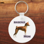 Basenji Mom 4 - Keychain キーホルダー (正面)
