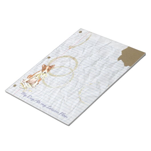 Basenji My Lesson 食べ Plan ノートパッド (アングル)