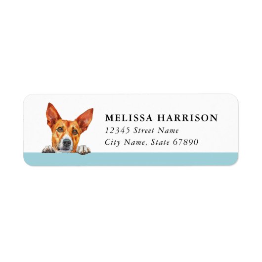 Basenji Return Address Label ラベル (正面)