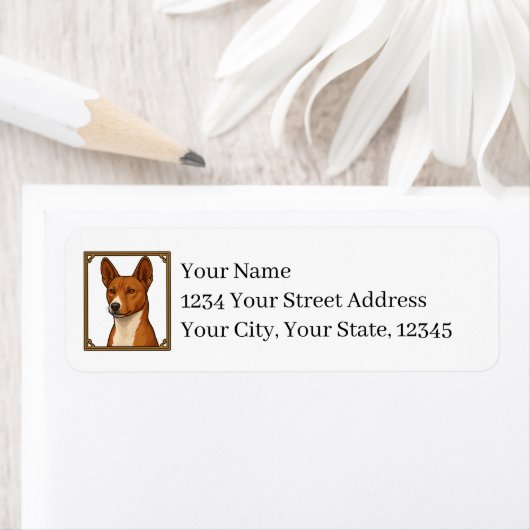 Basenji Return Address Labels ラベル (インサイチュ)