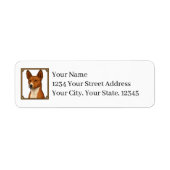 Basenji Return Address Labels ラベル (正面)