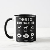 Basenji Things Do Spare Time Funny Dog Mom Dad  マグカップ (左)