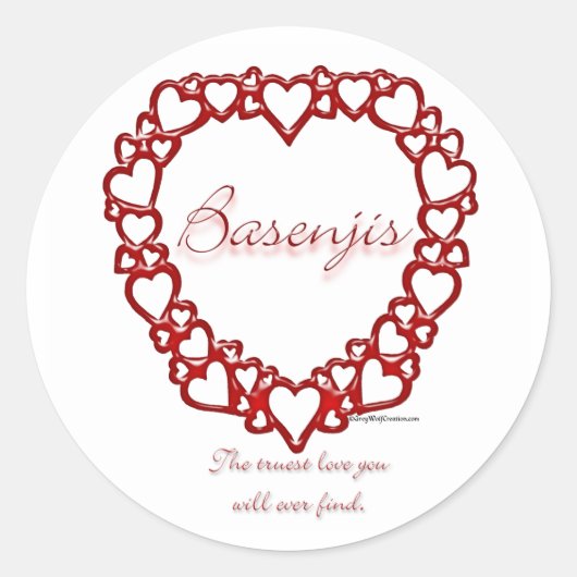Basenji True Love – ステッカー (正面)