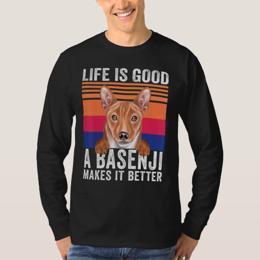 Basenjisはあなたの生活を良いヴィンテージ Tシャツ (正面)
