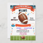 bashスポーツキッズボーイズチケットサッカー1st誕生日 招待状 (正面)