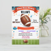 bashスポーツキッズボーイズチケットサッカー1st誕生日 招待状 (スタンド正面)