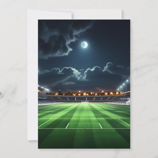 bashスポーツキッズボーイズチケットサッカー1st誕生日 招待状 (裏面)