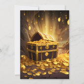 Bash Ship Kids クール Flag Boat海賊4th Birthday 招待状 (裏面)