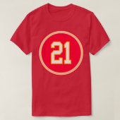 Bashaud Breeland Number 21 Jersey Kansas City Chie Tシャツ (デザイン正面)
