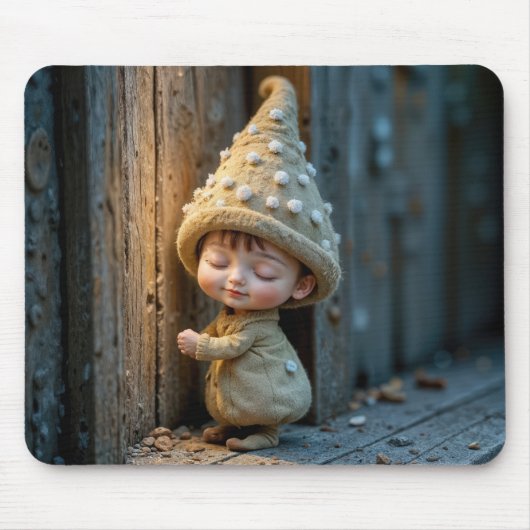 Bashful Munchkin Standing By a Door マウスパッド (正面)