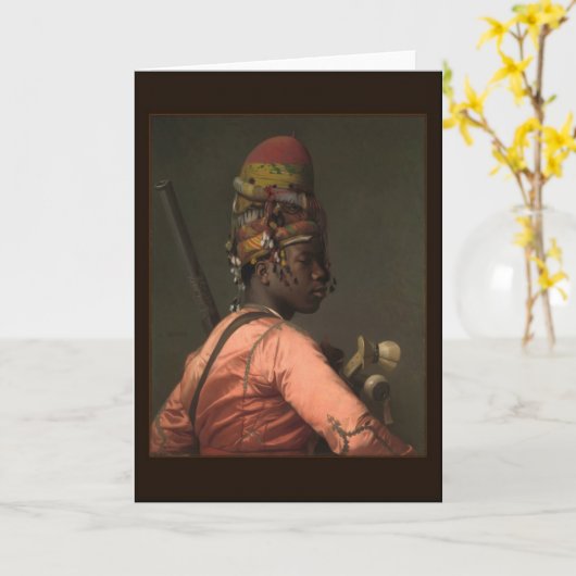 Bashi-Bazouk by Jean-Leon Gelorme - Greeting Card カード (黄色い花)