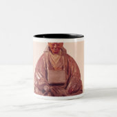Basho江戸時代のつけられていた彫像 ツートーンマグカップ (中央)