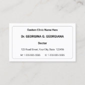 Basic、シンプル、Healthcare Specialist Business Card 名刺 (正面)