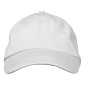 Basic Adjustable White Cap  刺繍入りキャップ (正面)