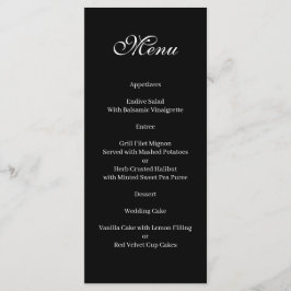 Basic and Elegant black and white Menu メニュー