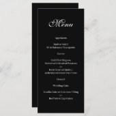 Basic and Elegant black and white Menu メニュー (正面/裏面)