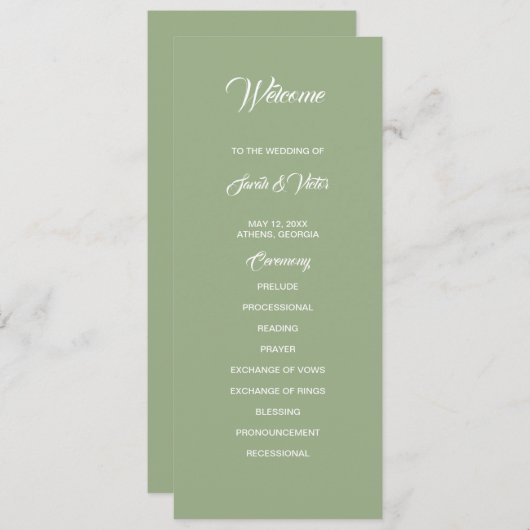 Basic and Elegant double side program card プログラム (正面/裏面)