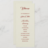 Basic and Elegant double side program card  プログラム (正面/裏面)