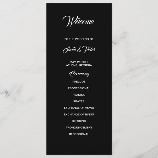 Basic and Elegant double side program card  プログラム (正面)