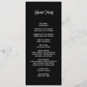 Basic and Elegant double side program card  プログラム (裏面)