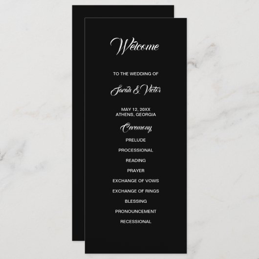 Basic and Elegant double side program card  プログラム (正面/裏面)