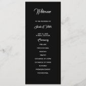 Basic and Elegant double sided program card プログラム (正面)