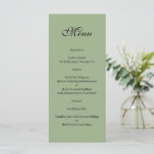Basic and Elegant green and white Menu メニュー (スタンド正面)