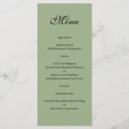 Basic and Elegant green and white Menu メニュー
