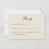 Basic and Elegant RSVP card (正面)