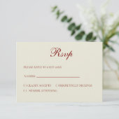 Basic and Elegant RSVP card (スタンド正面)